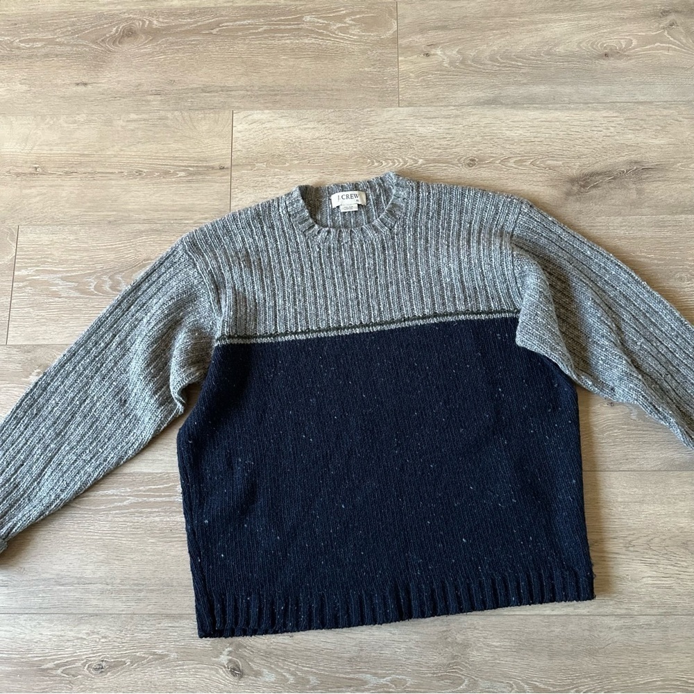 Vintage 100% Wool Sweater Knit Ribbed XL - Picture 5 of 7